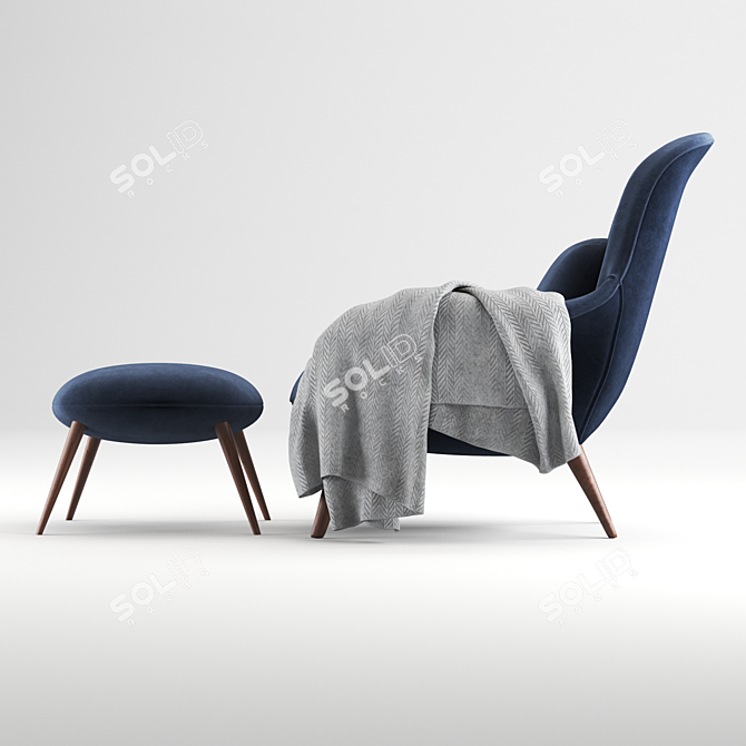 Danish Elegance: Fredericia Swoon Lounge 3D model image 3