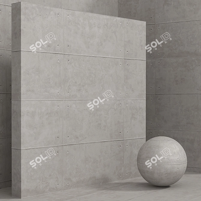 Seamless Plaster Rust Concrete Set 3D model image 5