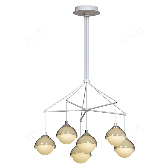 Modern Industrial Loft Pendant Lamp 3D model image 2