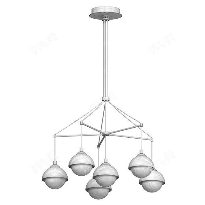 Modern Industrial Loft Pendant Lamp 3D model image 3