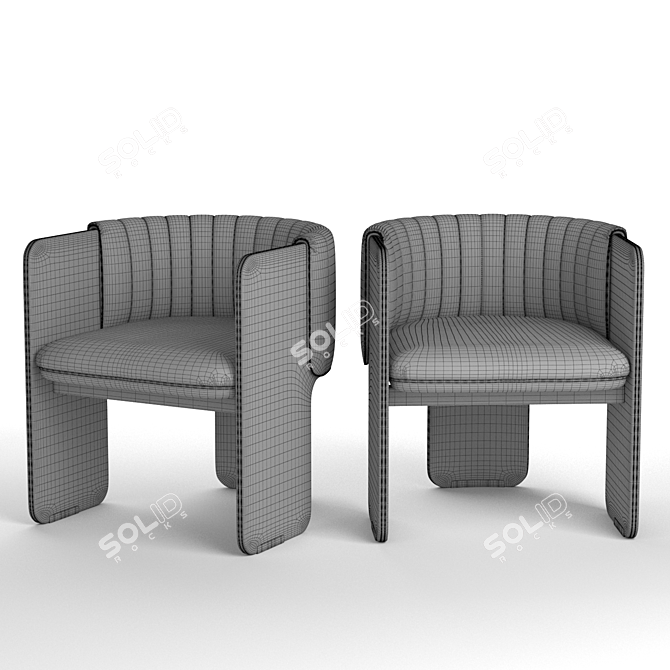 Elegant Luigi Massoni Armchair 3D model image 1