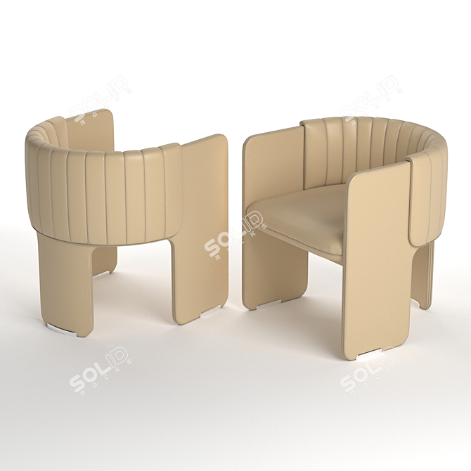 Elegant Luigi Massoni Armchair 3D model image 3