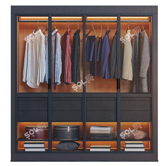 Eracle Dark Wardrobe 3D model image 2