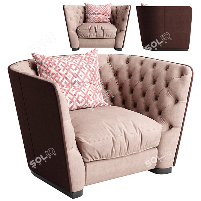 Elegant Royce Furman Armchair 3D model image 1