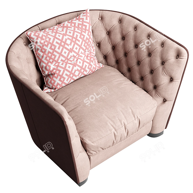 Elegant Royce Furman Armchair 3D model image 4