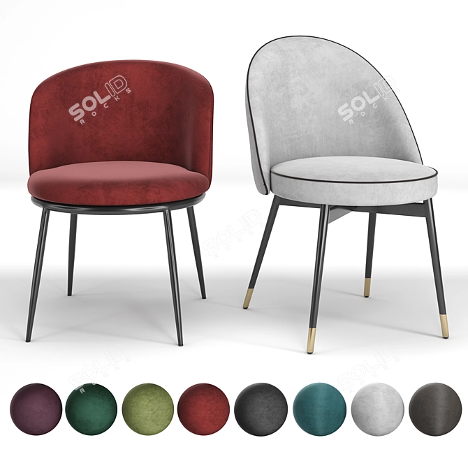 Elegant Eichholtz Chair Set - Impressive Design & Versatile Color Options 3D model image 1