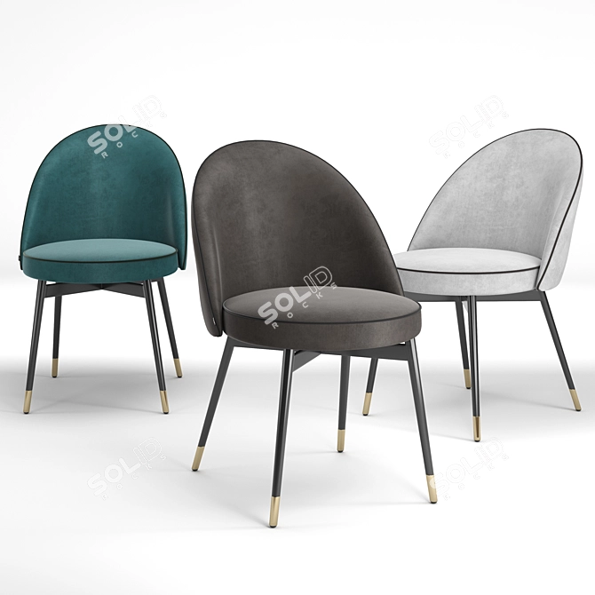 Elegant Eichholtz Chair Set - Impressive Design & Versatile Color Options 3D model image 2