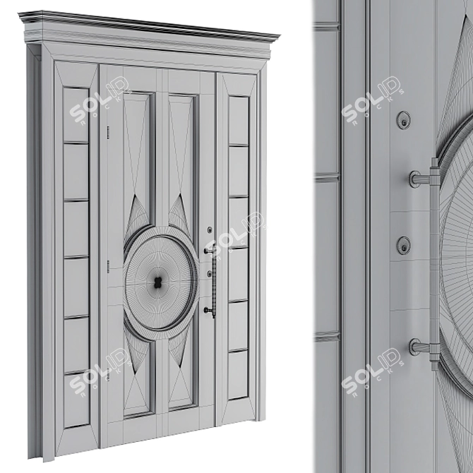 NeoClassic: Timeless Elegance for Your Entrance 3D model image 3