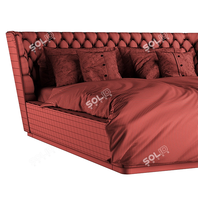Luxury Furman Bed: Ultimate Comfort & Style 3D model image 5