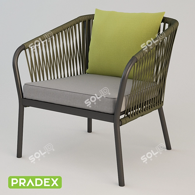 PRADEX Twist Chair: Modern Outdoor Comfort 3D model image 1