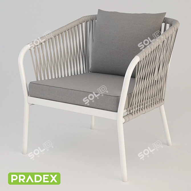 PRADEX Twist Chair: Modern Outdoor Comfort 3D model image 2