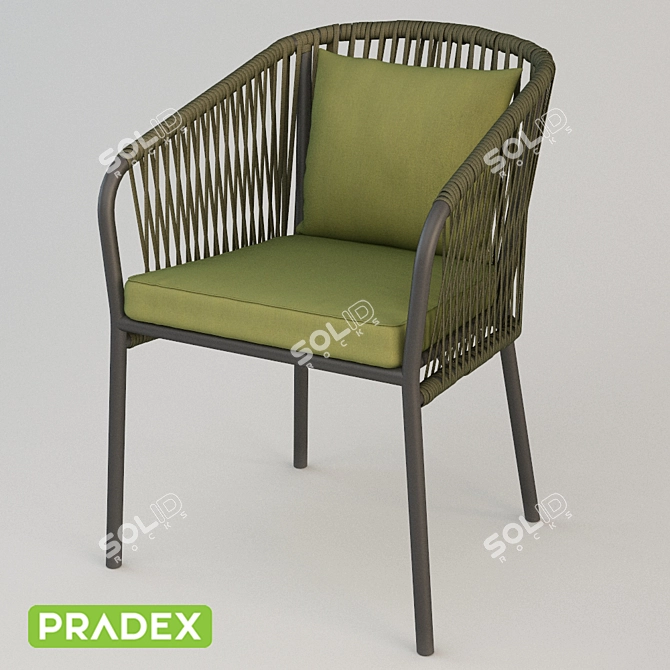 PRADEX Twist Chair: Modern Outdoor Seating 3D model image 1
