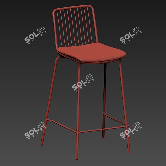 Flood Modern Bar Stool Set 3D model image 4