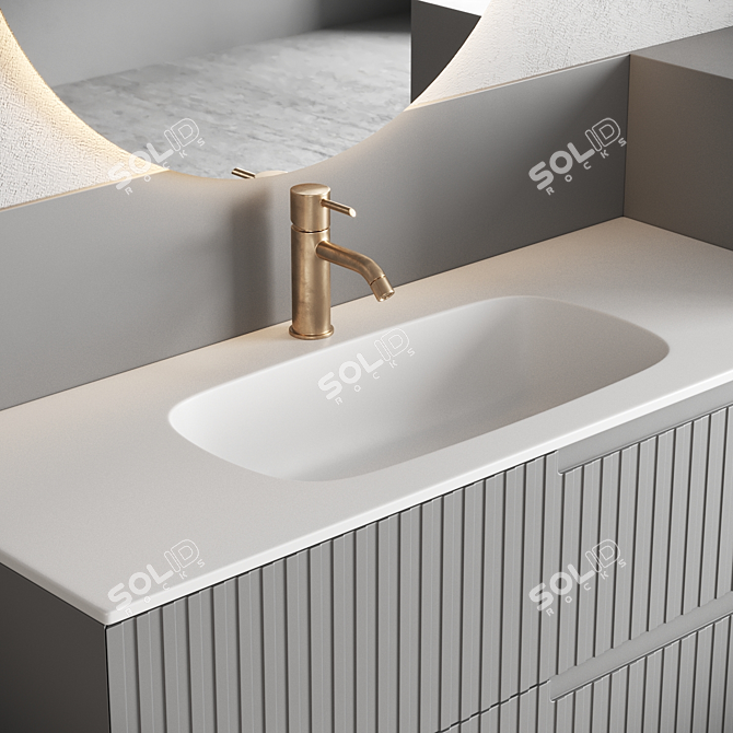 Synergy Vanity Unit Set 1: Modern Luxury for Your Bathroom 3D model image 4