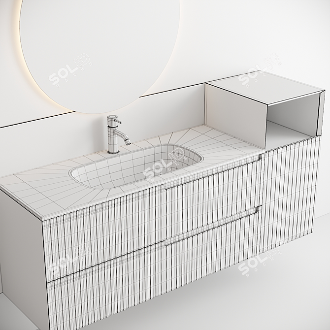 Synergy Vanity Unit Set 1: Modern Luxury for Your Bathroom 3D model image 5