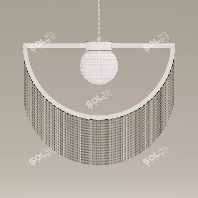 WINK Houtique Pendant Lights - Stylish Textile & Metal Finishes 3D model image 2