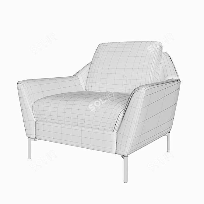 Loki Lounge Chair: Sleek and Comfortable 3D model image 2