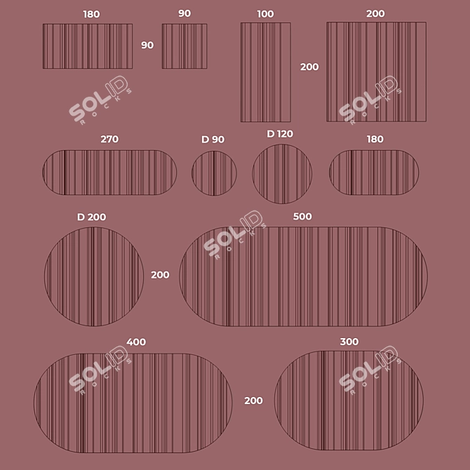 Reflective Elegance: Barcode Glass Wall Mirror 3D model image 3