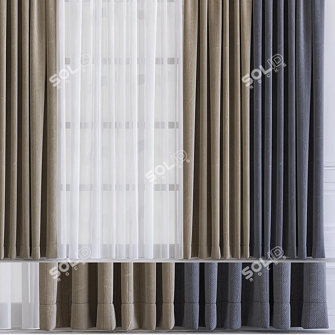 Revamped Curtain Design 3D model image 2