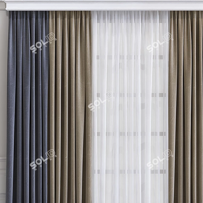 Revamped Curtain Design 3D model image 3