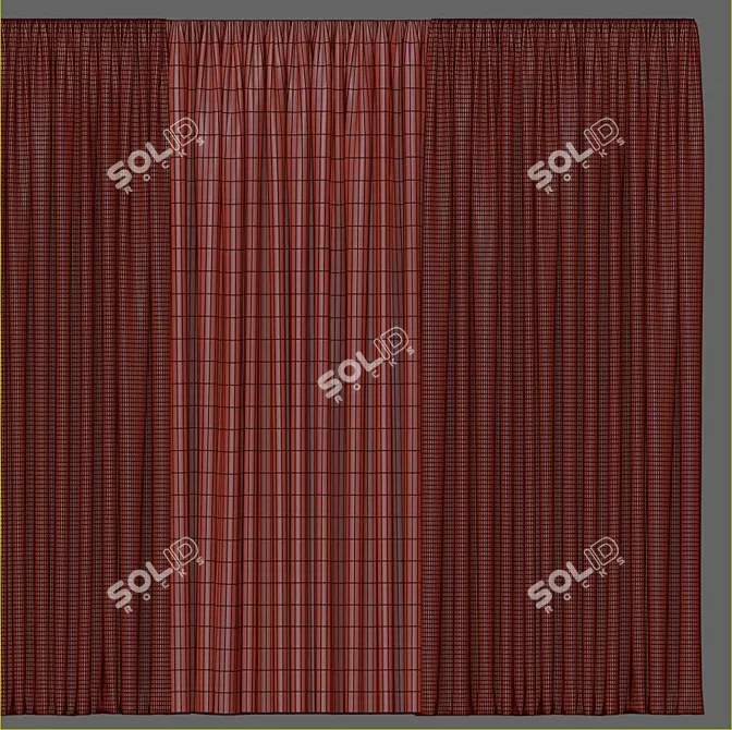 Revamped Curtain Design 3D model image 5