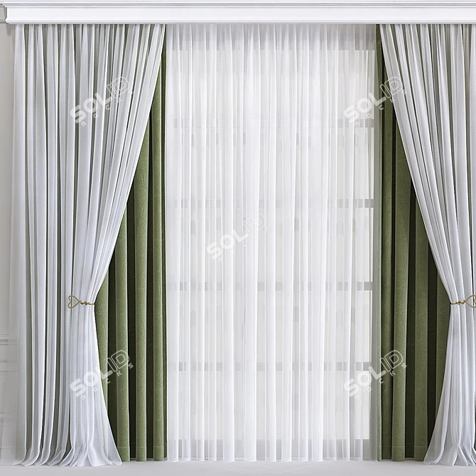 Elegant Drapery 588 3D model image 3