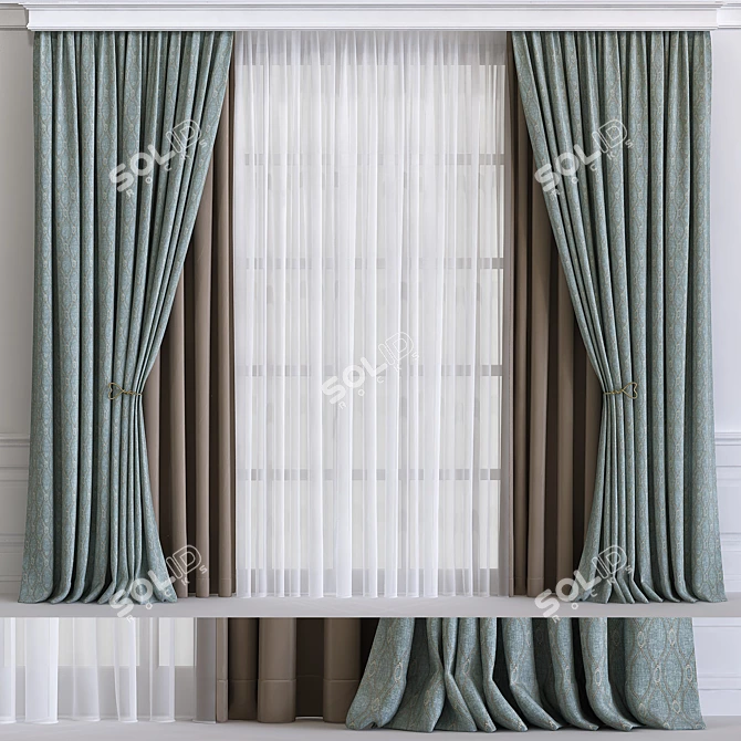 Revamped and Retopologized Curtain 3D model image 1