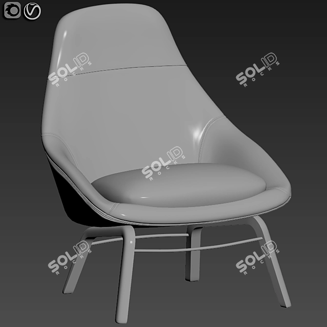 Contemporary Field Lounge Chair 3D model image 2