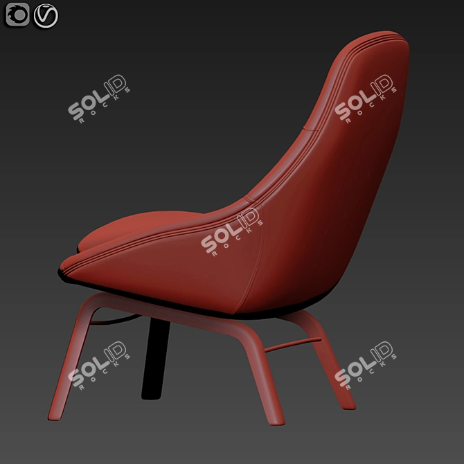  Contemporary Field Lounge Chair 3D model image 3