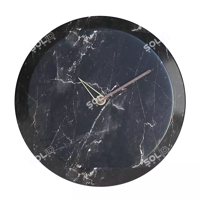 BARI Marble Finish Clock 3D model image 2