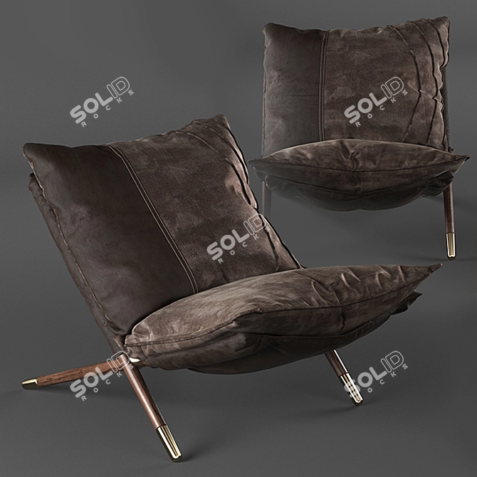 Amir Sayyadi Armchair: Sleek Design and Ultimate Comfort 3D model image 1