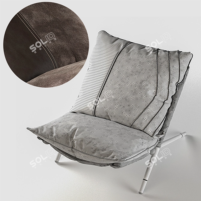 Amir Sayyadi Armchair: Sleek Design and Ultimate Comfort 3D model image 5