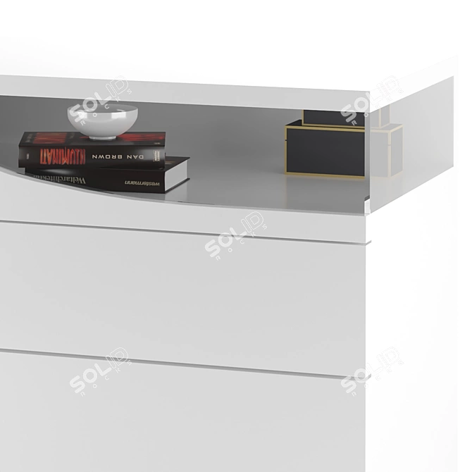 Reflex Segno Wide Chest of Drawers 3D model image 2