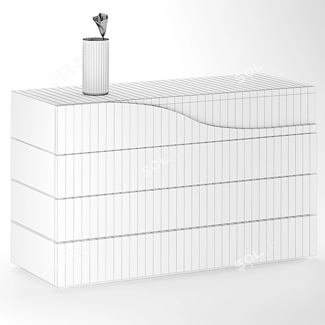 Reflex Segno Wide Chest of Drawers 3D model image 4