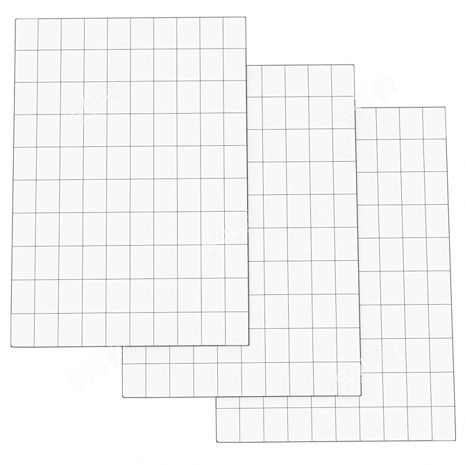 Kare Design Cozy Carpets: Ocean, Girly, Rocky 3D model image 3