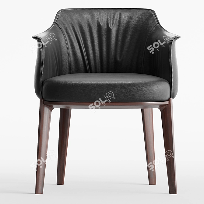 Archibald Leather Armchair by Poltrona Frau 3D model image 3