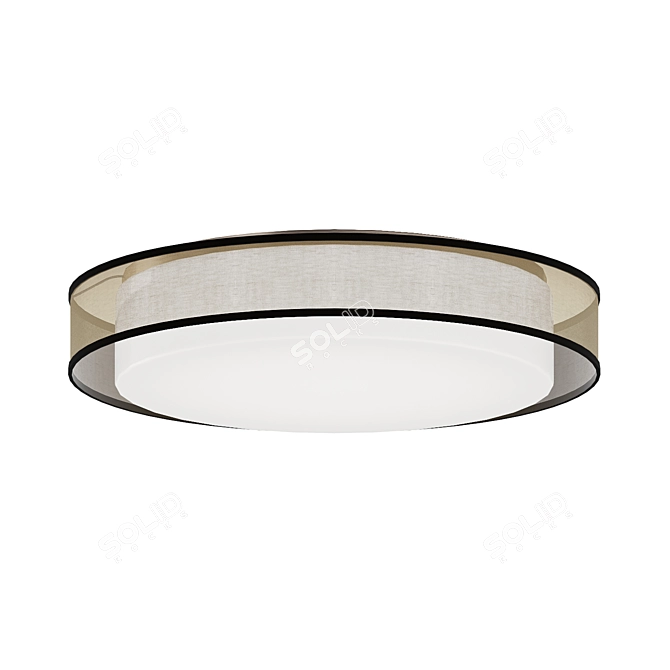 Stylish Textile Ceiling Lamp 3D model image 1