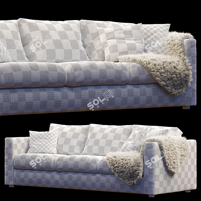 Ikea Vimle 3-Seat Sofa 3D model image 3