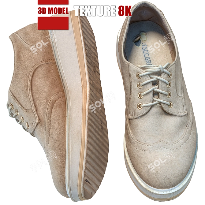 Title: Suede 3D Photogrammetry Shoes 3D model image 3