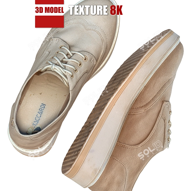 Title: Suede 3D Photogrammetry Shoes 3D model image 4