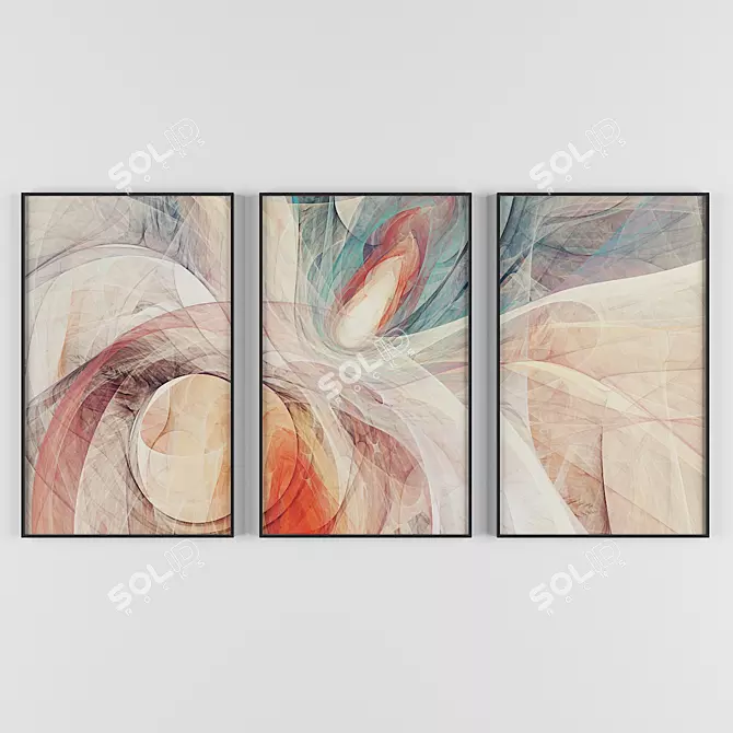 Stunning Abstract Canvas Art 3D model image 1