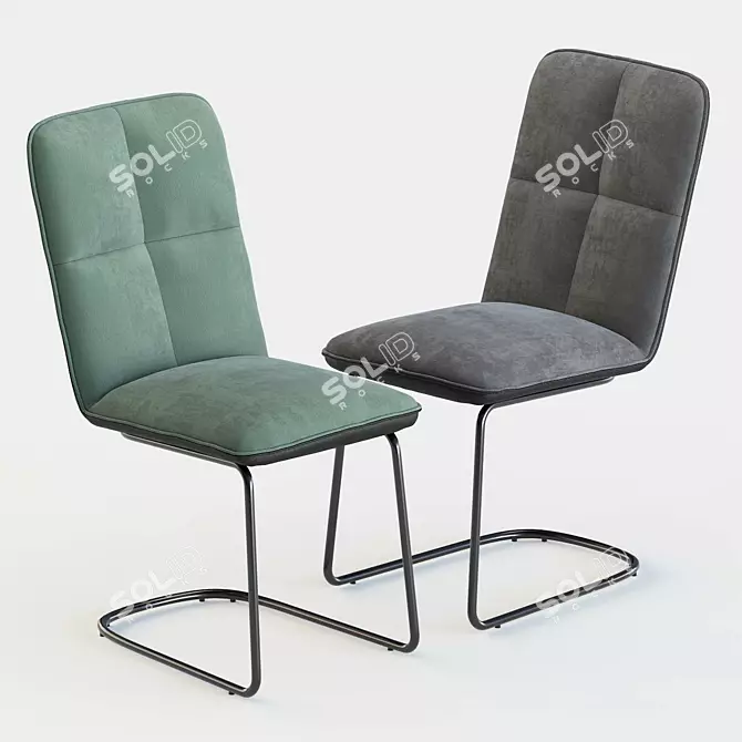 Modern Metal Chair: Halmar K-268 3D model image 2