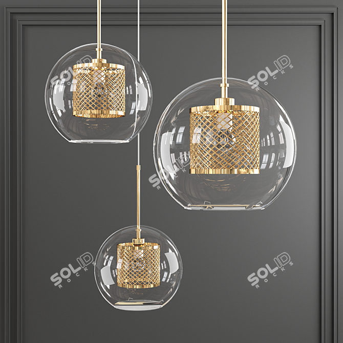 Fire Catch Pendant Light 3D model image 1