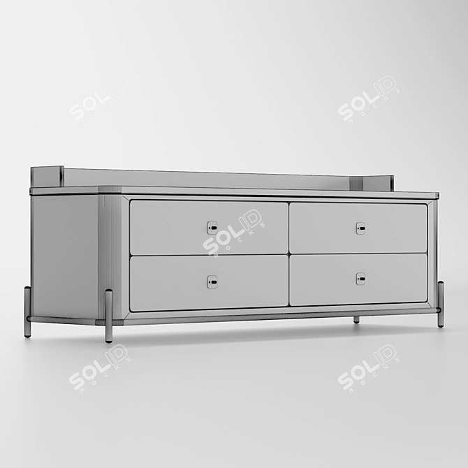 Modern Kayra Chest of Drawers 3D model image 4