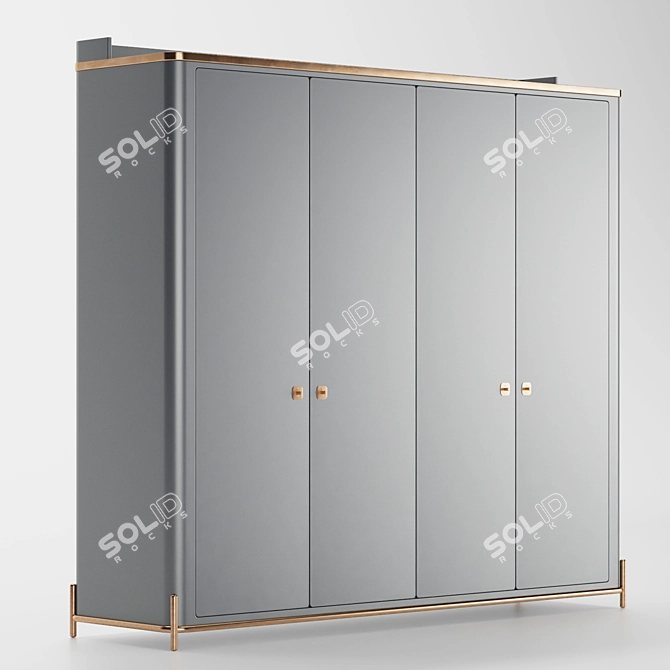 Kayra Stylish Wardrobe: Modern, Spacious, and Versatile 3D model image 1