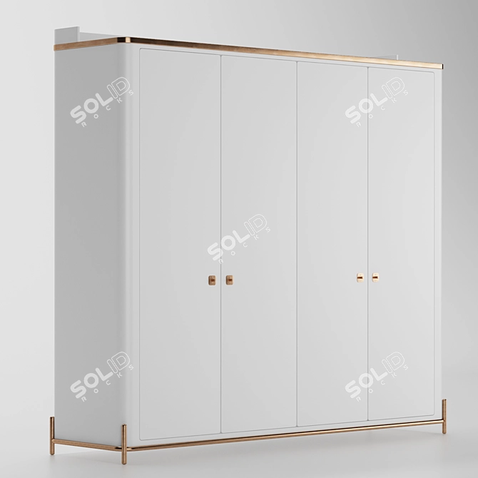 Kayra Stylish Wardrobe: Modern, Spacious, and Versatile 3D model image 2