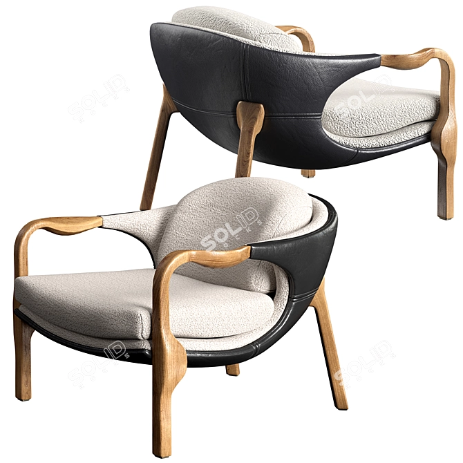 Sila Armchair: Richly Textured & Sculptural Design 3D model image 1