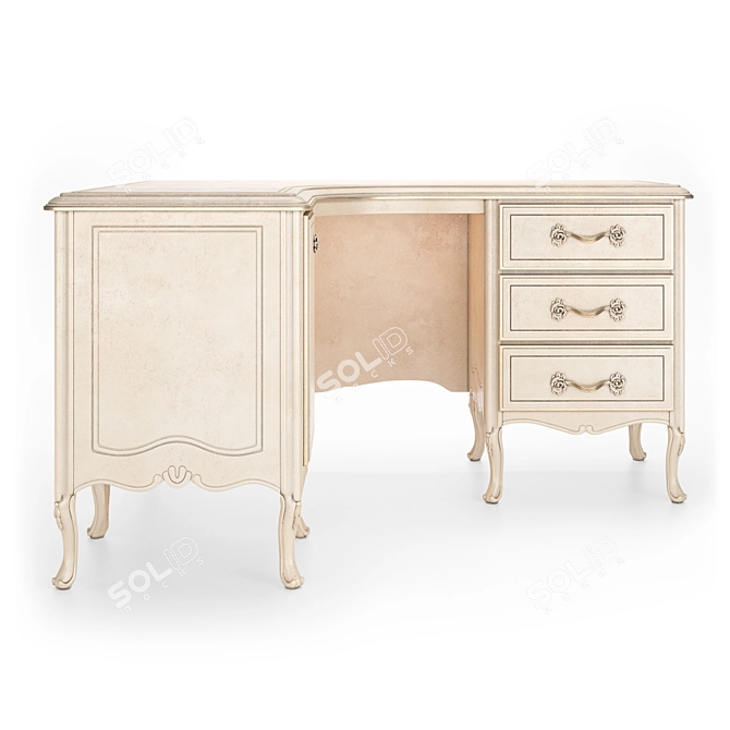 Elegant Romano Home Desk 3D model image 3