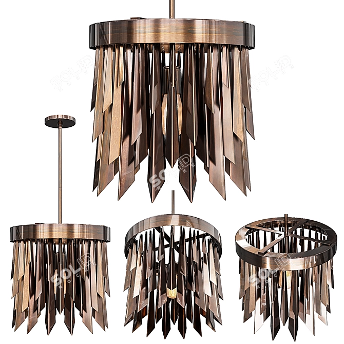 Elegant Chandelier: Arteriors' Waldorf Beauty 3D model image 1