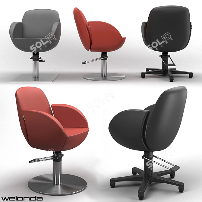 Sleek VIDA Chair by Welonda 3D model image 1